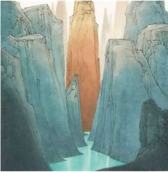 高云 《深山有清流》 71cm x73cm 纸本 2025