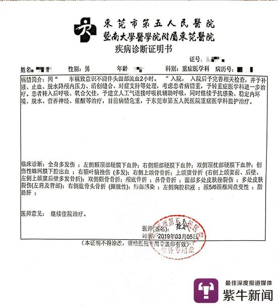 罗先生的疾病诊断证明书