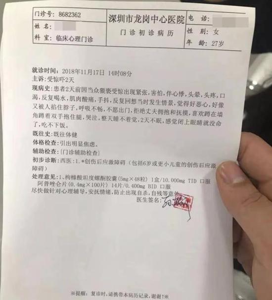 医院的诊断书