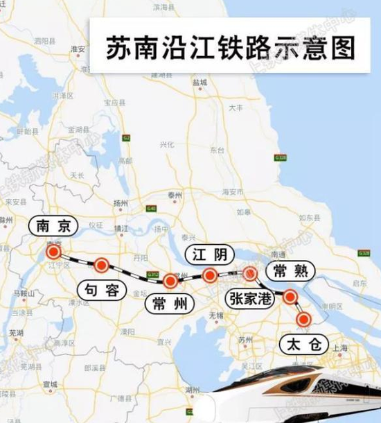 苏南沿江高铁要来了!全长278公里与沪通铁路连