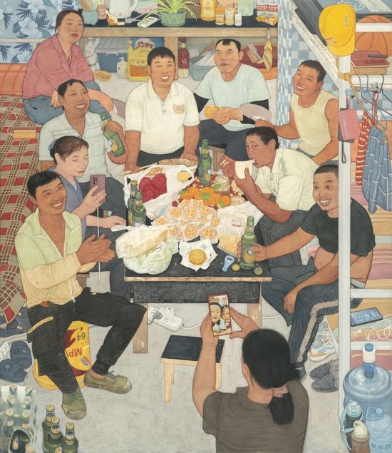 《暖》 240cm×200cm&nbsp;李传真 &nbsp;中国女画家协会副会长