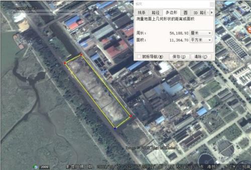 掩埋化工废料区域2009年的卫星影像