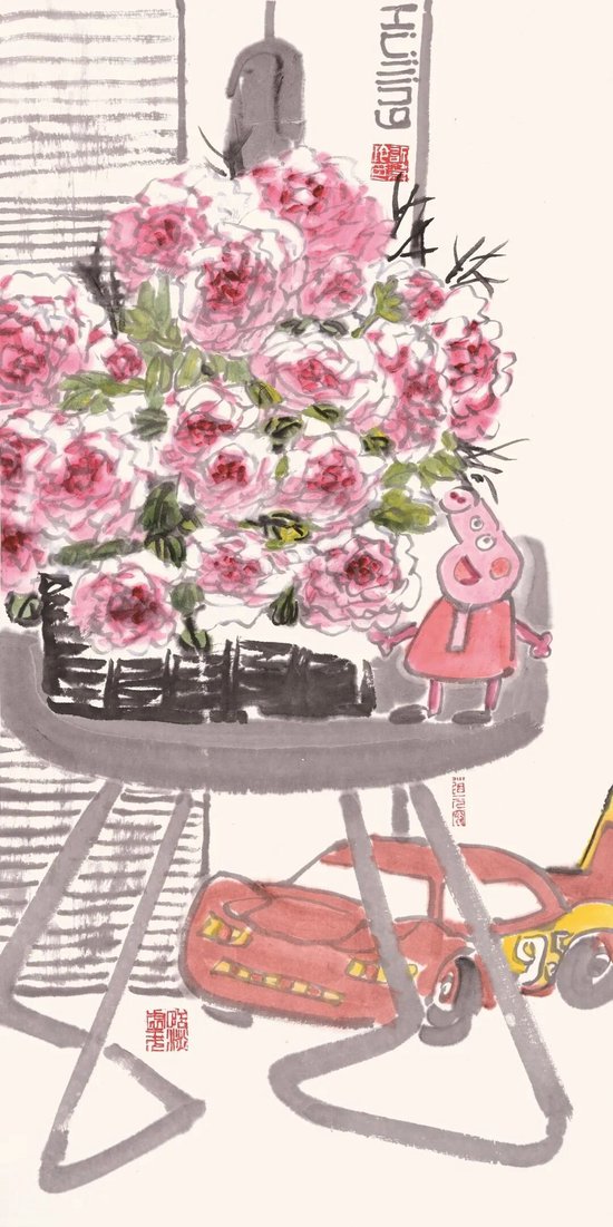 《绽放》100cm×50cm&nbsp;许慧玲 &nbsp;淄博美术家协会副主席