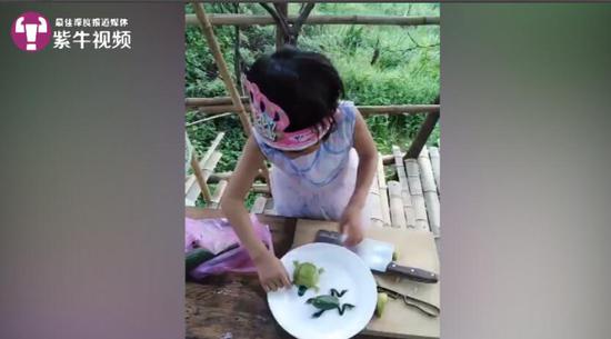 6岁娃切菜摆盘攒了40万粉丝 大家看她的直播都哭了
