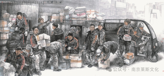 《时代节奏》 纸本水墨 200×400cm 2019年