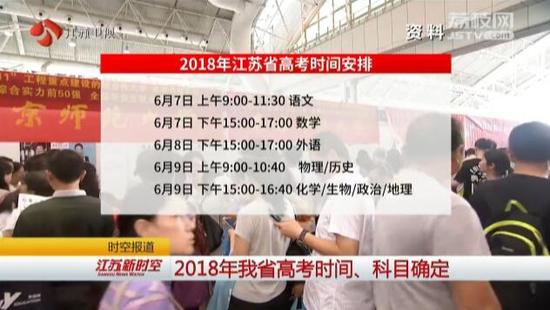 2018年江苏高考时间、科目确定 共33.09万人参