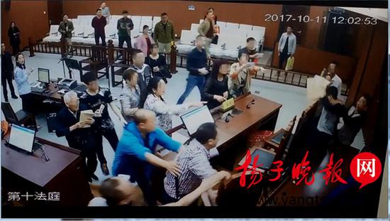 江苏首例！法庭上追打律师 五被告扰乱法庭秩序获刑