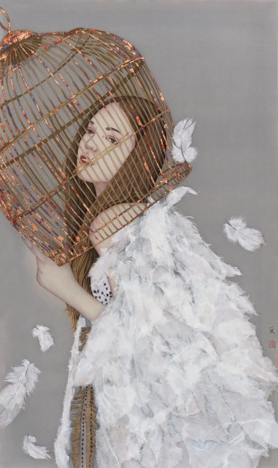 《梦境与现实的边界》 65cm×39cm&nbsp;赵若辰 &nbsp;李可染画院青年画家