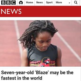 7岁“地球最快男孩”百米13秒48 获詹姆斯盛赞