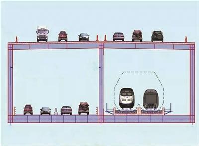 上层桥面布置双向6车道高速公路,下层桥面“平行”布置了铁路和公路:两线城际铁路、4车道一级公路