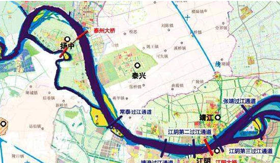 江苏最繁忙过江通道将有孪生弟 距江阴大桥仅5公里