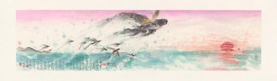 张传斌 《鳛鱼》 (34cmx138cm 约4平尺)