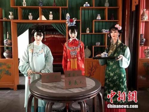 资料图:北京大观园怡红院中原本的陈设。中新网记者 王珊珊 摄