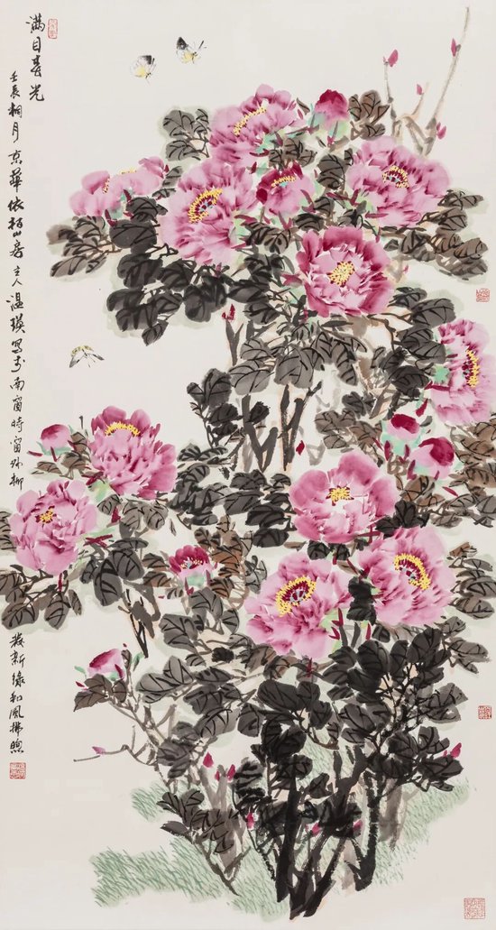 《满目春光》 96cm&nbsp;×&nbsp;179cm&nbsp;温瑛 &nbsp;中国女画家协会顾问