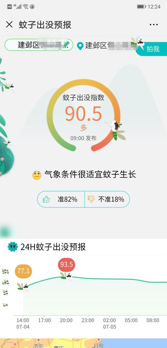 4日夜间到5日凌晨华东沿海和重庆、湖北等地蚊子较多