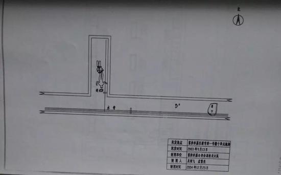 发现张丽丽尸体地点的平面图