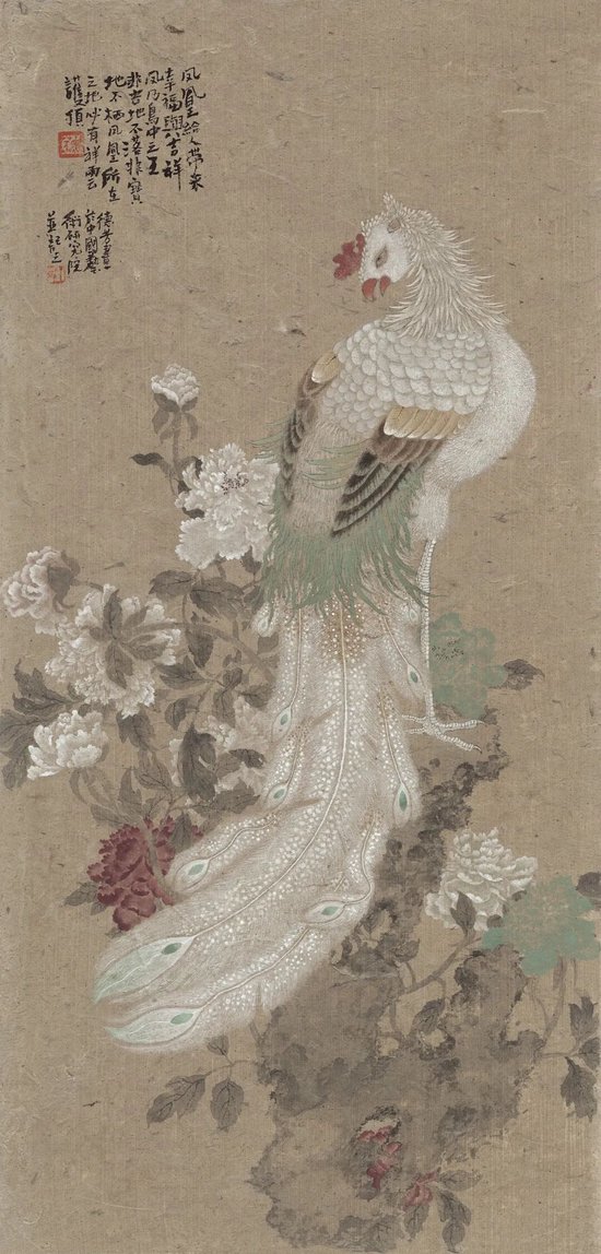 《凤穿牡丹》 68cm×32cm&nbsp;王德芳 &nbsp;中国女画家协会副主席