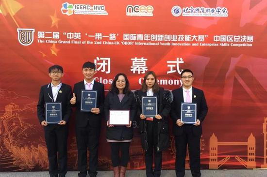 第二届中英“一带一路”国际青年创新创业技能大赛中国区总决赛中获金奖