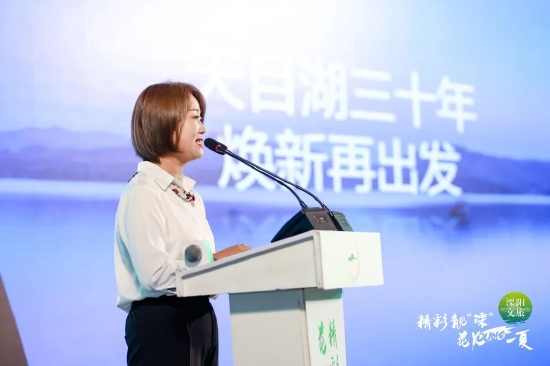 陈婷现场推介溧阳新山水
