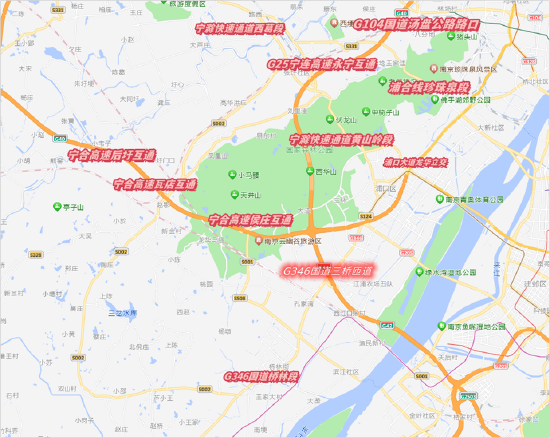 毗邻区域易拥堵点位。