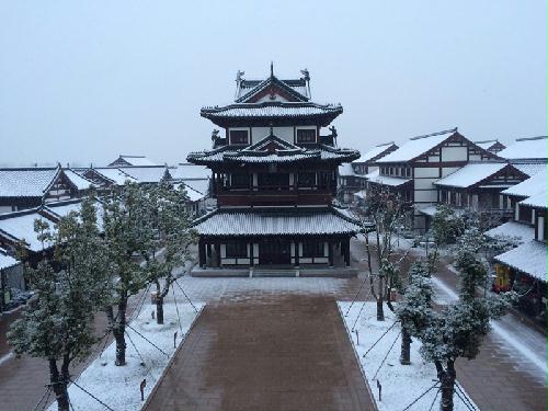 2016年的第一场雪,盐城市东台西溪美如画
