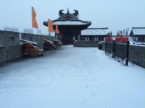 2016年的第一场雪,盐城市东台西溪美如画