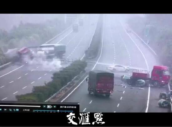 图为事故现场视频截图。