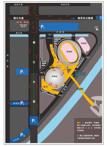 青奥体育公园周边道路交通示意图
