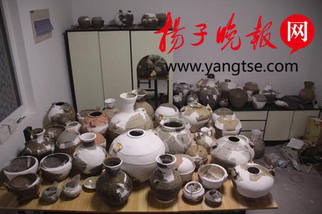 镇江大港龙泉村墓地200余件文物修复完成