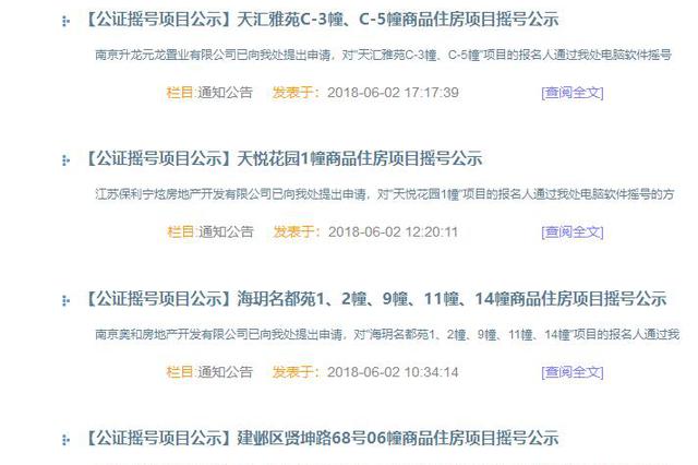 南京河西4盘官方摇号名单全部出炉 最低中签率5.8%