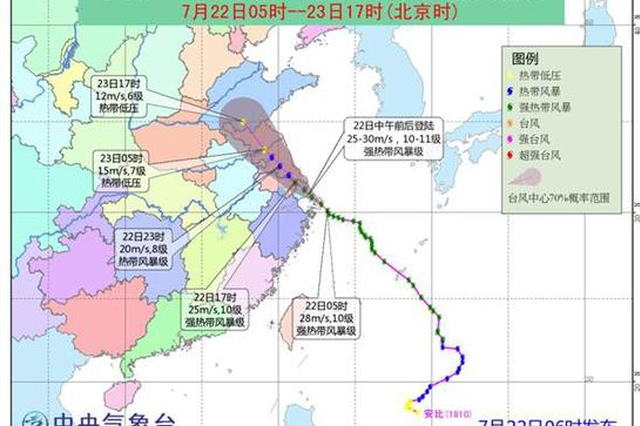 黄色预警！台风安比今日中午将登陆南通启东一带