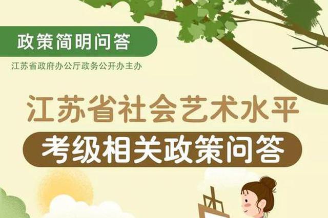 一图看懂！江苏省社会艺术水平考级相关政策问答来了