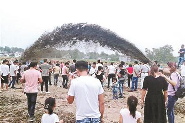 安徽河道清淤抽出古钱币?有人晚上打灯在淤泥里挖