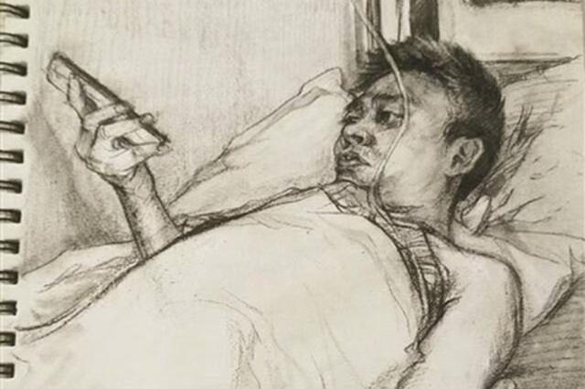 女孩为父画“抗癌日记” 凝视中看到父亲眼里的疼爱和悲伤