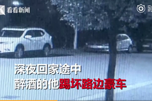 江苏男子拾金不昧被警察表扬 晚上庆祝连砸16车被抓