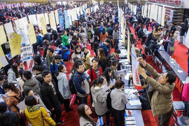 人山人海！这是大学毕业生双选会现场