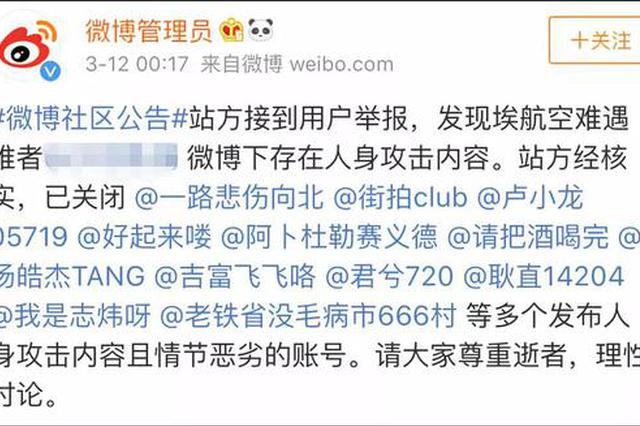 愤怒！埃航遇难中国女大学生遭人身攻击！处罚来了