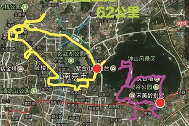 花式跑步爱好者用步“画出”动物园