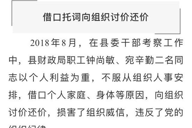 2名女干部因拒绝提拔被处理 其中1人刚休完产假