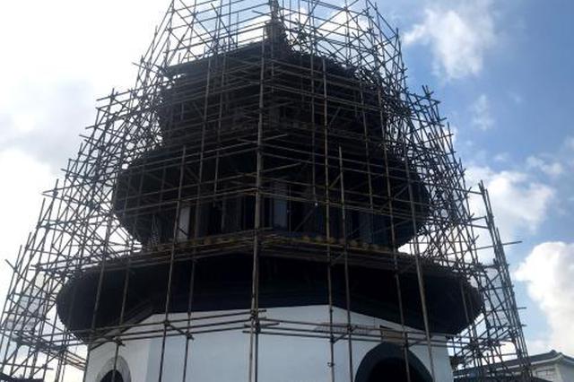 扬州423岁文昌阁大修 修旧如旧揭瓦不落架