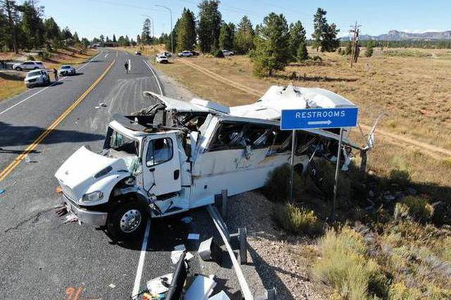 犹他州中国旅游团车祸司机是新手 第一次出车遇事故