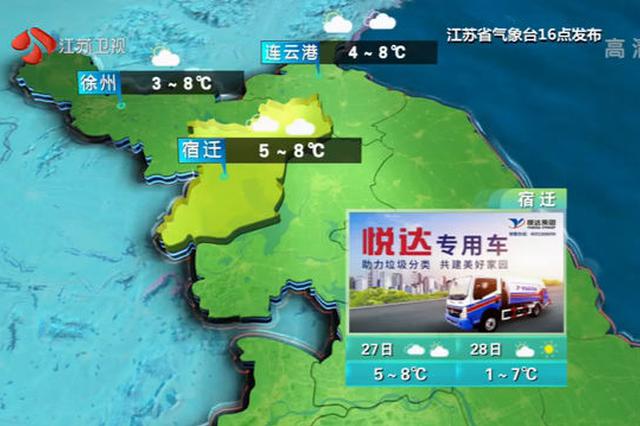 江苏各地的雨水渐止 未来三天以多云天气为主