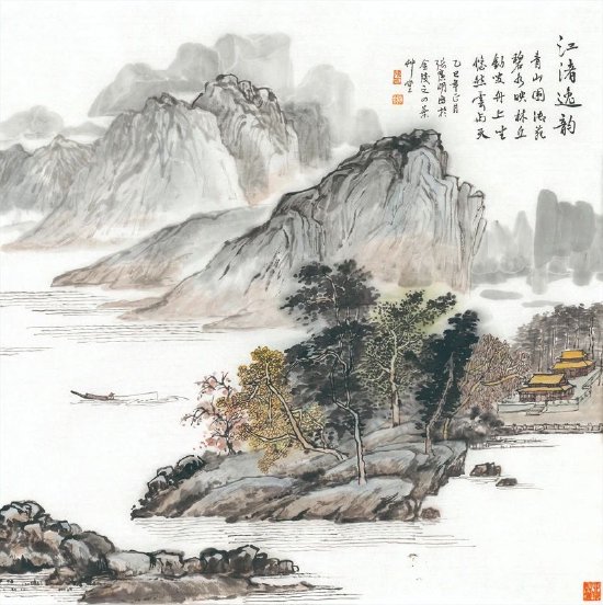 江渚逸韵 69cm×69cm