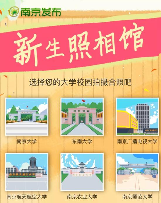 上传你的照片,就能与学校门头合成一张新照片,留下你和大学校园的合影啦~