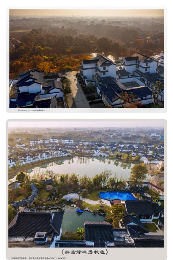 (上)《江南印象》 陆仕银 (下)《泰富绿珠秀秋色》 盛新