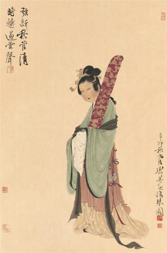 携琴图