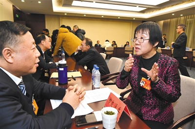 1月11日晚，北京两会政务咨询会在北京会议中心举行。图为咨询会现场。新京报记者 吴江 摄