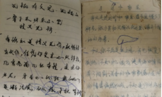丁行禄拍摄的家中留存的抄歌词本