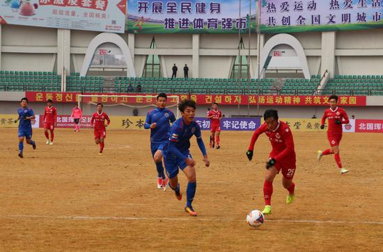 2018中国足球乙级联赛延边珲春北国主场憾平
