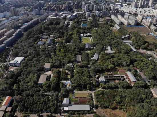 航拍水文化生态园。新华网 邵守志 摄